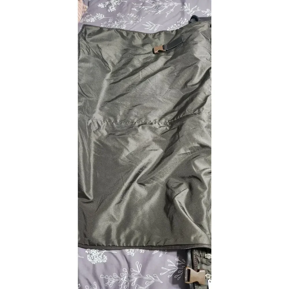 Unbranded Dark Brown Leather Hanging Garment Bag Luggage Made In‎ Columbia